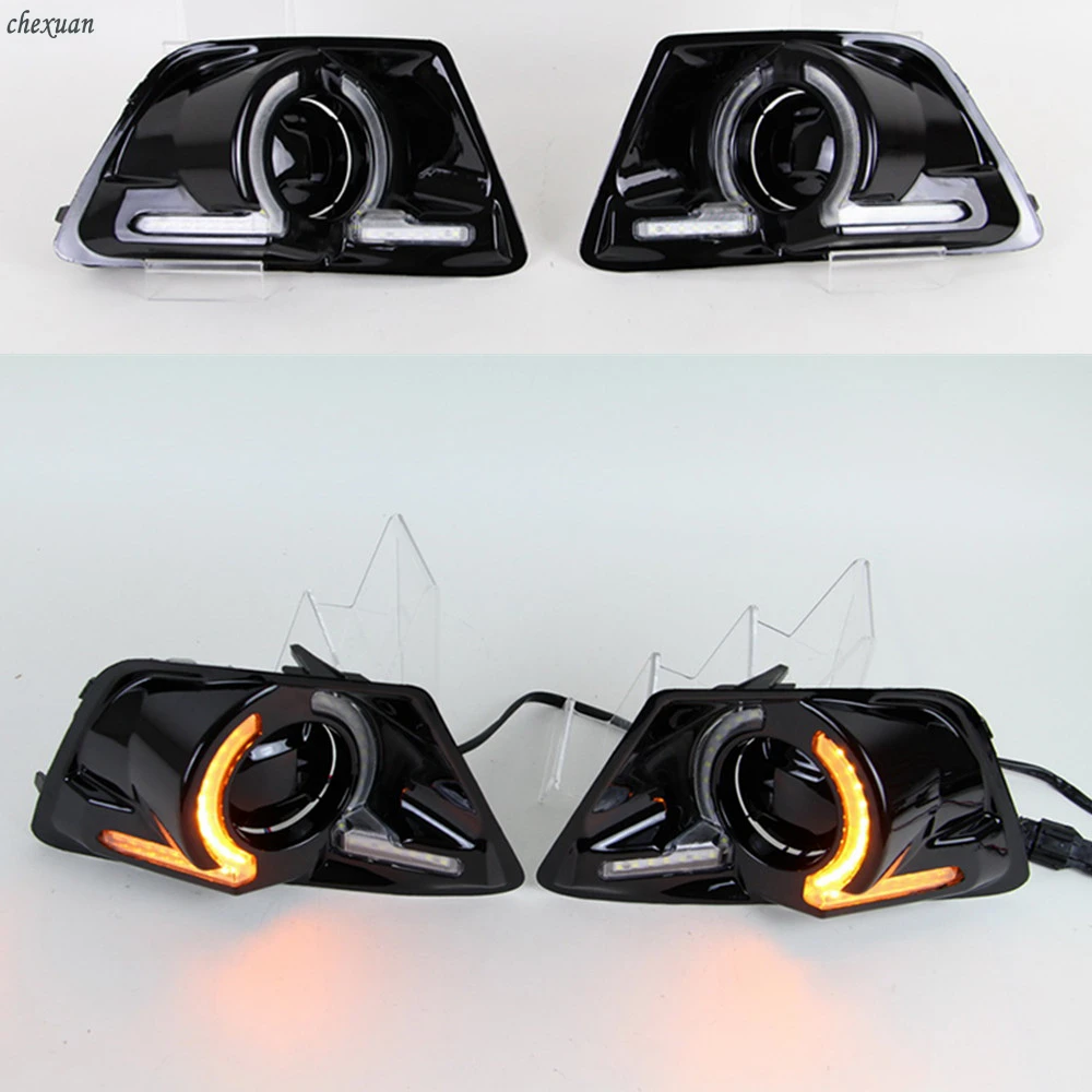 

CSCSNL 1 Set 12V ABS Car LED For Ford Ecosport 2013 2014 2015 2016 DRL Daytime Running Lights Daylight With Turn Yellow Signal