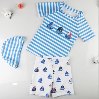 

Children's Kids Swimwear Baby Boys 3 Pieces Set Sunscreen Quick-drying Spa Swimwear Split Swimwear Beach Board Shorts
