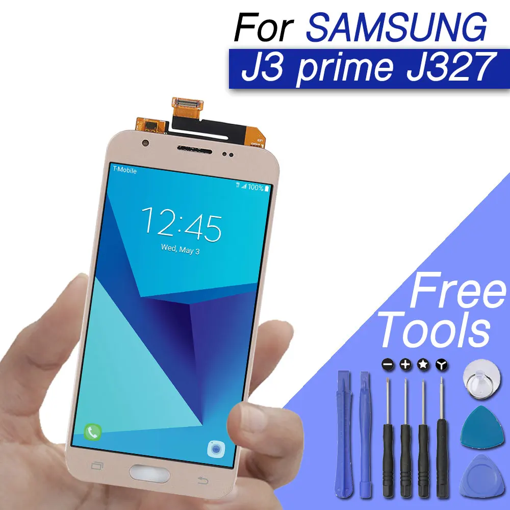 

Replacements LCD screen for samsung galaxy j3 2017 display touch screen for samsung J3 prime display j327a j327p j327t j327 lcd