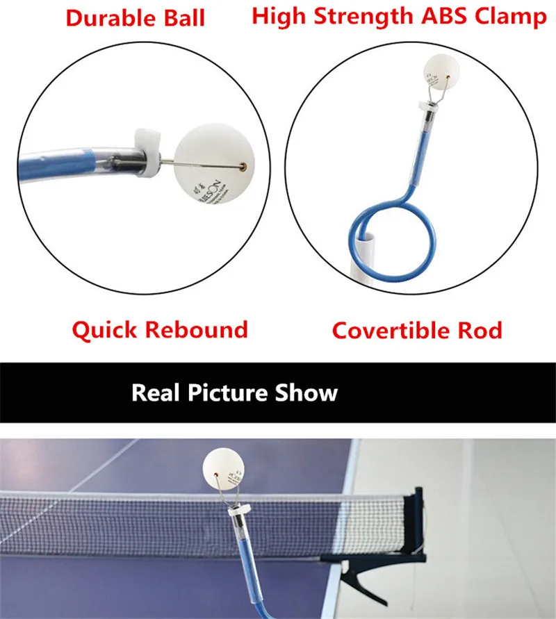 Huieson New Table Tennis Training Machine Fixed Rapid Rebound Ping Pong Ball Stroking Trainer Table Tennis Training Tool (5)