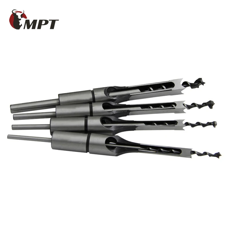 

High Hardness HSS Metric Mortising Chisel Woodwork Square Hole Drill Bit Cutter Tool 210mm 1/2' 3/8' 5/16' 1/4'