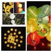 Ball Christmas Lantern String Lights 20 LEDs Outdoor Solar Lawn Light Fairy Globe Lamp Christmas Decor Bulbs for Party Holiday