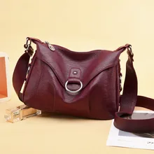 Luxury Women Messenger Bag Female Designer Soft Washed Leather Handbag Shoulder Bag For Women 2019 Crossbody Hand Bag Sac A Main vintage genuine leather women handbag messenger bags for women 2018 natural leather handbag sac a main female hand bag women
