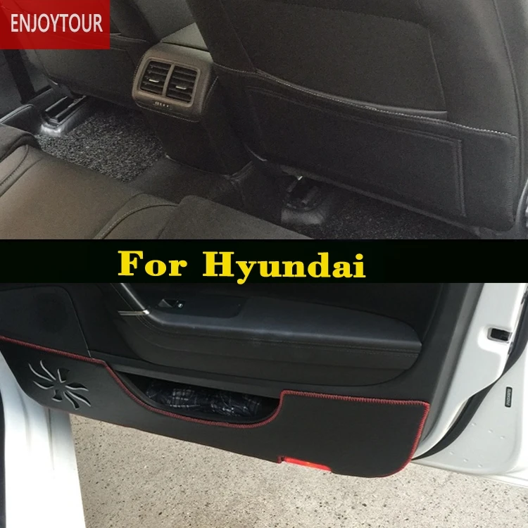 Car pads front door Seat Anti kick mat For Hyundai ELantra/i35 Sonata