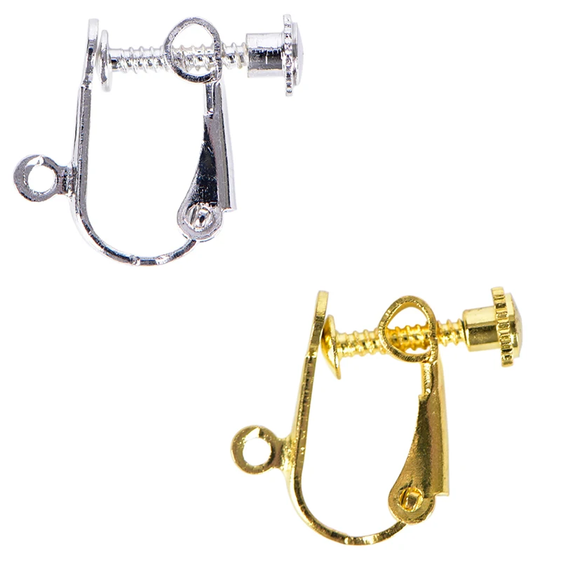 10Pcs DIY Making Jewelry Findings Ear Clip U Shape No Pierced Screws Earrings