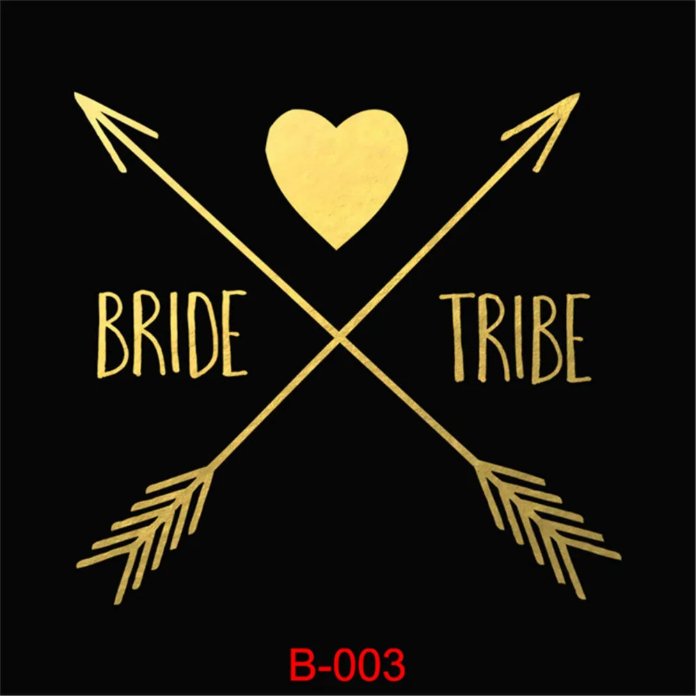 Новинка; 10 шт./лот флэш-надпись «Bride Tribe» Временная татуировка Стикеры бакалавра вечерние на свадьбу для подружки невесты Блестки для боди-арта татуировки наклейки