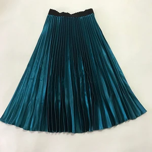 High Waist Women Long Skirt White Pleated Skirts Casual Design Top Brand Women Skirts Female Long Skirts