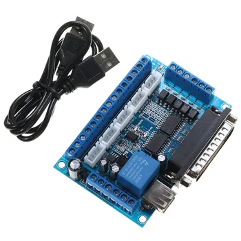 

For Stepper Motor Driver MACH3 CNC Board Parallel Port Control 1pcs USB 5 Axis CNC Breakout Board Interface