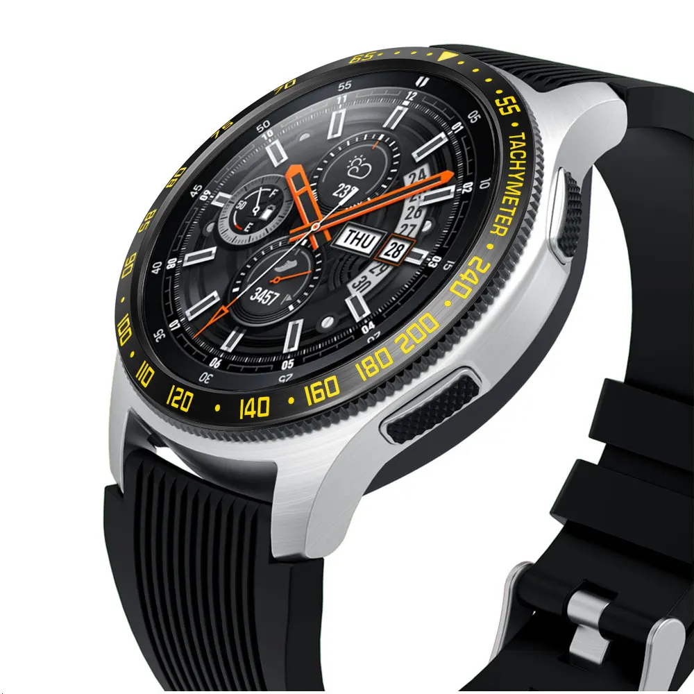 Безель кольцо для samsung Galaxy Watch 46 мм 42 мм клеющаяся крышка против царапин защита из нержавеющей стали аксессуары для gear S3