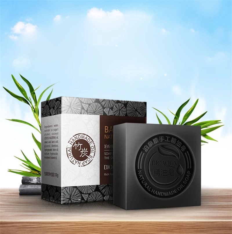 BIOAQUA Lavender Bamboo Charcoal Matcha Moisturizing Essential Oil Handmade Soap Deep Cleaning Brighten Skin Face Care Bath Soap BIOAQUA Lavender Bamboo Charcoal Matcha Moisturizing Essential Oil Handmade Soap Deep Cleaning Brighten Skin Face Care Bath Soap