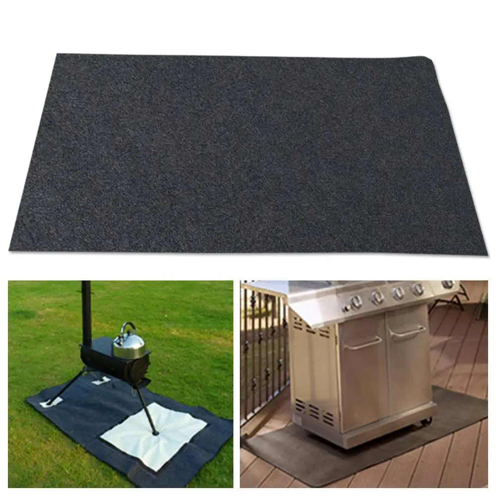 Outdoor Camping Mats Gas Grill Barbecue BBQ Floor Mat Anti oil