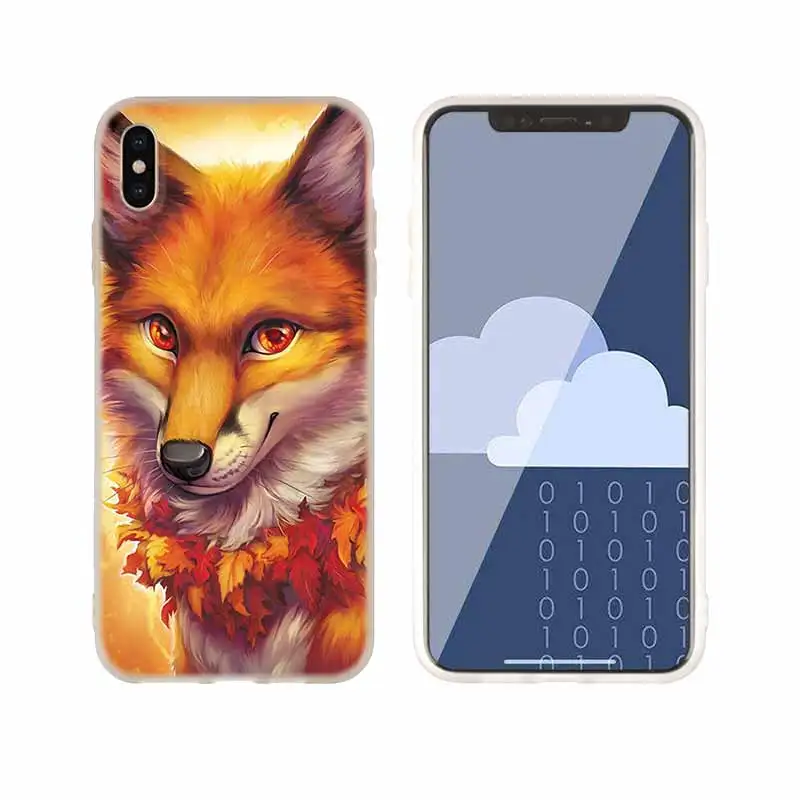Чехлы для телефонов, силиконовый мягкий чехол для iPhone 11 Pro X XS Max XR 6 6S 7 8 Plus 5 4S SE, Забавный милый аниме foxs - Цвет: as the picture 07