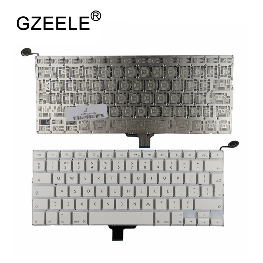 GZEELE новая клавиатура для Apple Macbook 13 &quotA1342 английская laotop белая Великобритания 2009