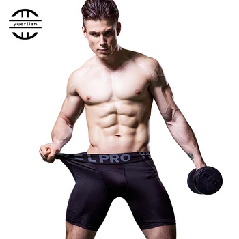 

Yuerlian Hot Breathable Leggings Men Compression Crossfit Shorts Football Jogging Pantalones Quick Dry Running Gym Shorts