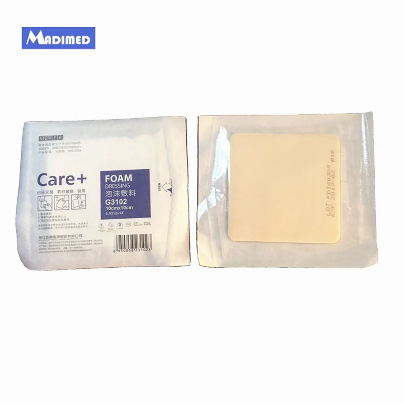 

Madimed 20pcs/lot 10cm*10cm Adhesive Hydrocolloid Wound Dressing with Foam Pad for Pressure Ulcer Diabetic Foot Bed
