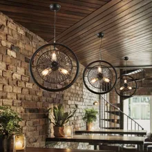 

Nordic LOFT fan style 3 bulb pendant light E27 creative Antique Iron restaurant cafe bar decoration lamps