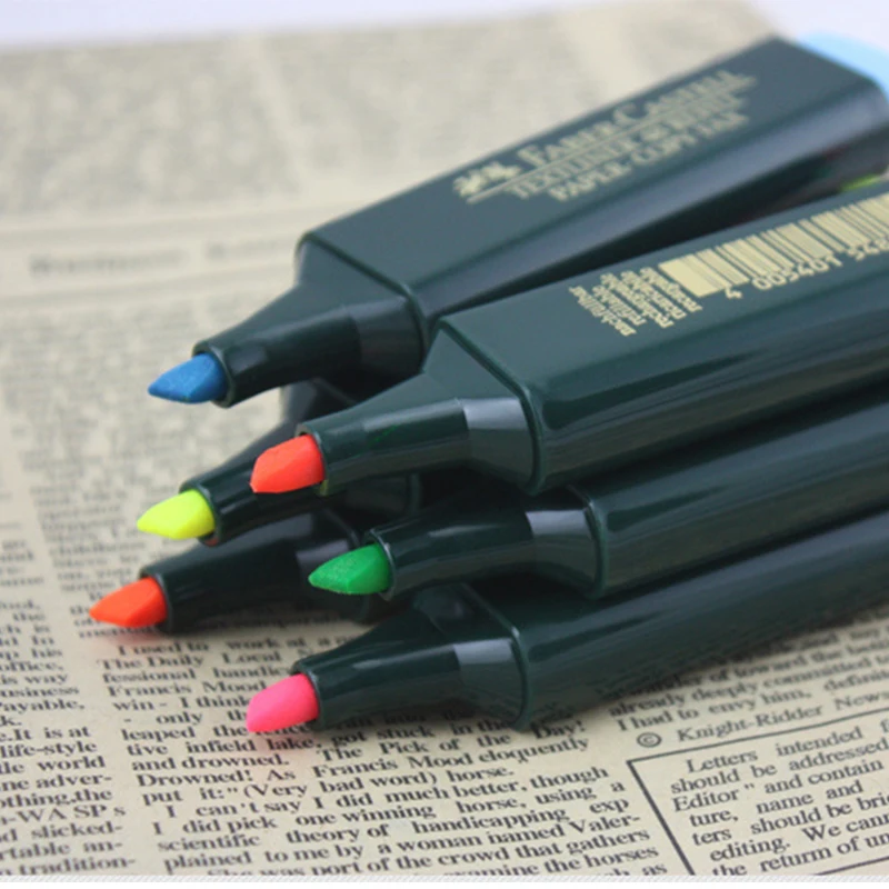 Faber Castell Textliner маркеры, фломастер, ручка 6 цветов/лот оранжевый/розовый/красный/зеленый/синий/желтый Wrting расходные материалы