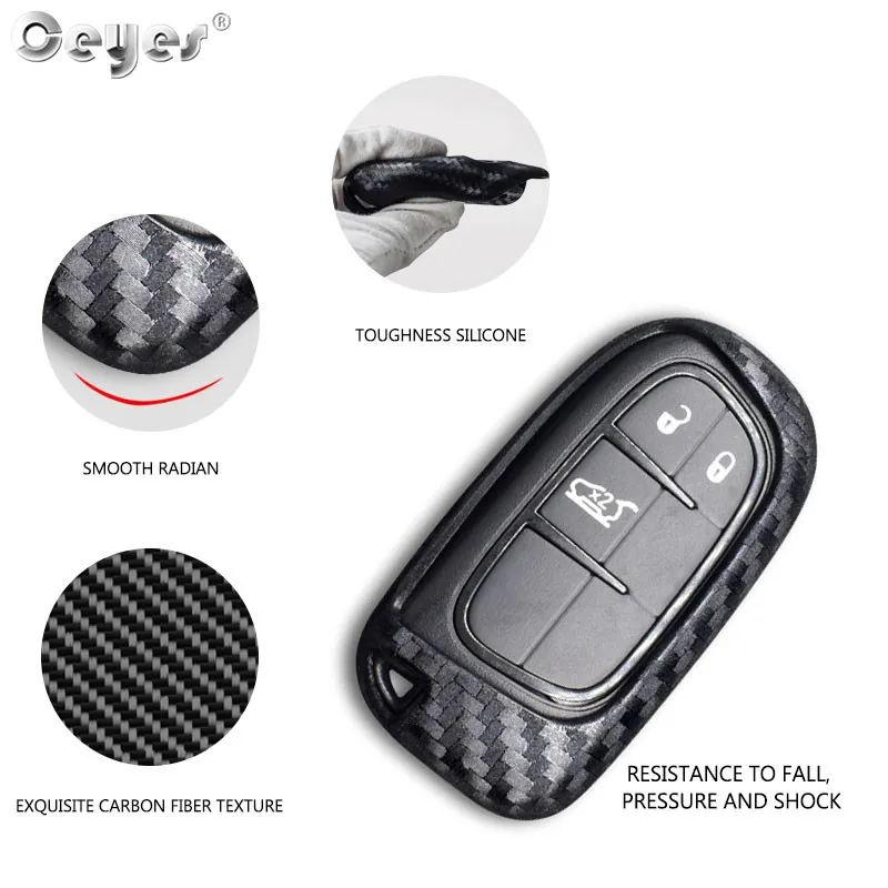 Car carbon fiber key cover for JEEP (2)
