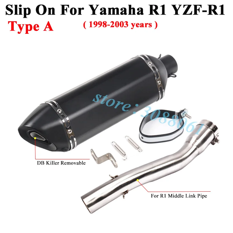 Слипоны для мотоцикла Yamaha R1 YZF 1998 2003 модифицированный глушитель выхлопных газов