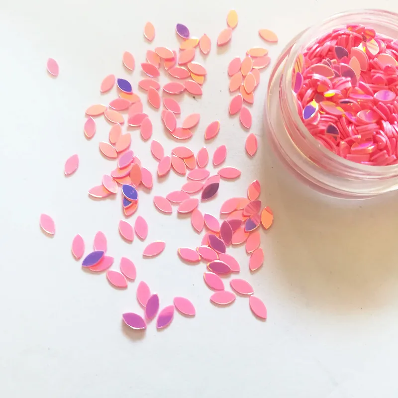 35g 2*4mm flat oval sequins DIY nail children's Handmade stickers accessories Golden pink AB color | Дом и сад