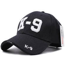 Boné de beisebol bordado 3d, chapéu ajustável masculino de polícia, polícia, policial, corpo, cão, K-9 chapéu do boné