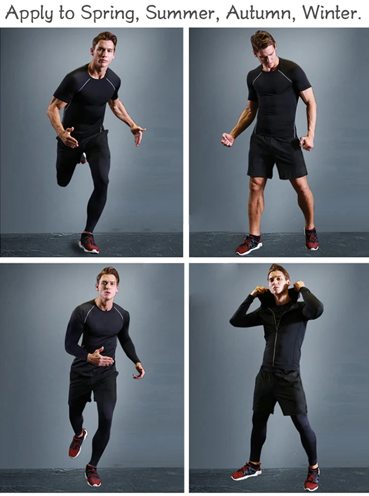 5-Piece Mens' Compression Dry-Fit Set