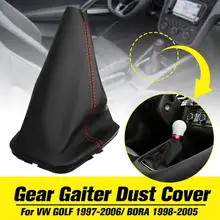 Alavanca de câmbio de carro em couro pu, alavanca de mudança de velocidade para vw golf mk4 1997-2006 bora para jetta 1998-2005