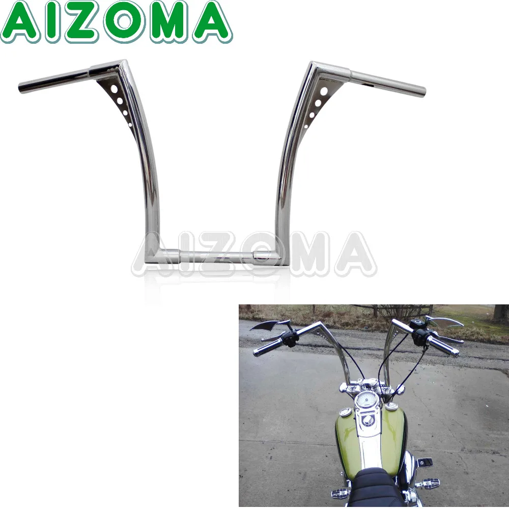 16 &quotRise Motorcycle 1 1/4&quot APE вешалка руль хромированный для Harley Touring Softail FLST FXST Cafe Racer