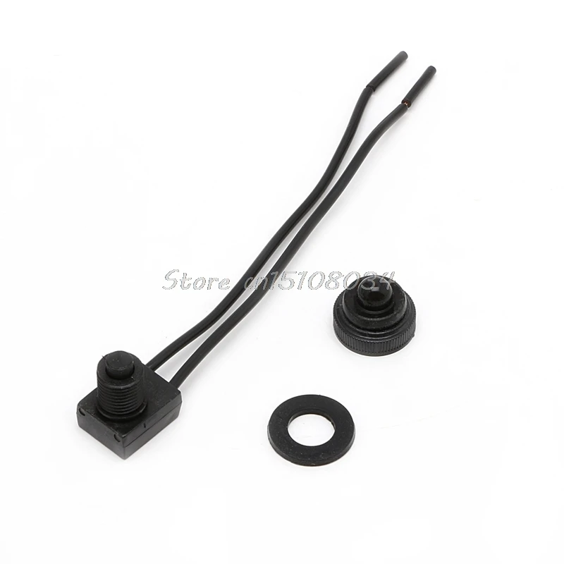 

1PC 12V Waterproof Push-Button On-Off Switch With 4" Leads Motorcycle Car Boat S08 Drop ship
