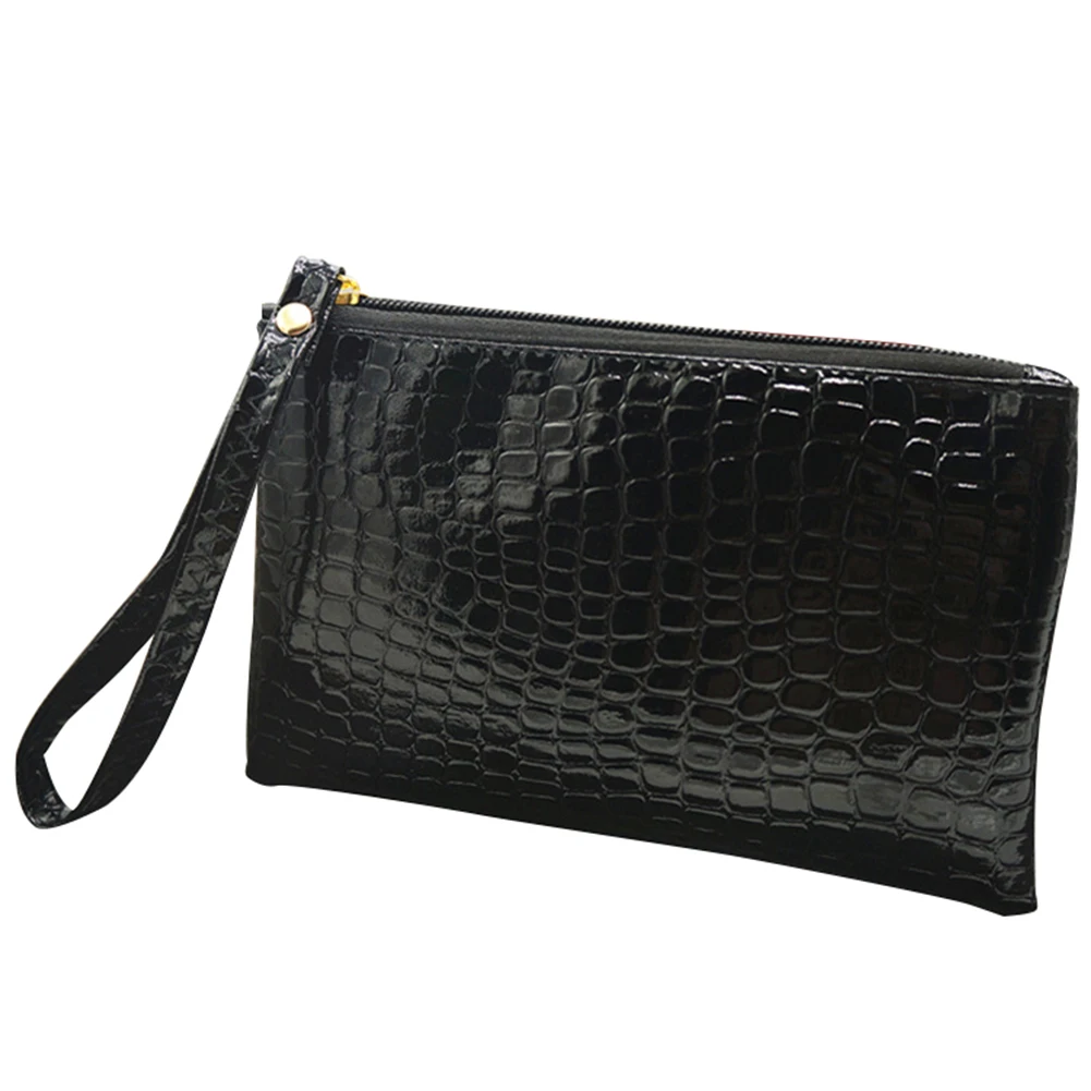 

Womens Crocodile pattern Purse evening Handbag Black