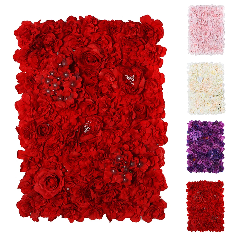 40x60 см искусственные цветы стены шелковые искусственный цветок Роза Стены Свадебные Украшенные фоны шампанское для романтической свадьбы