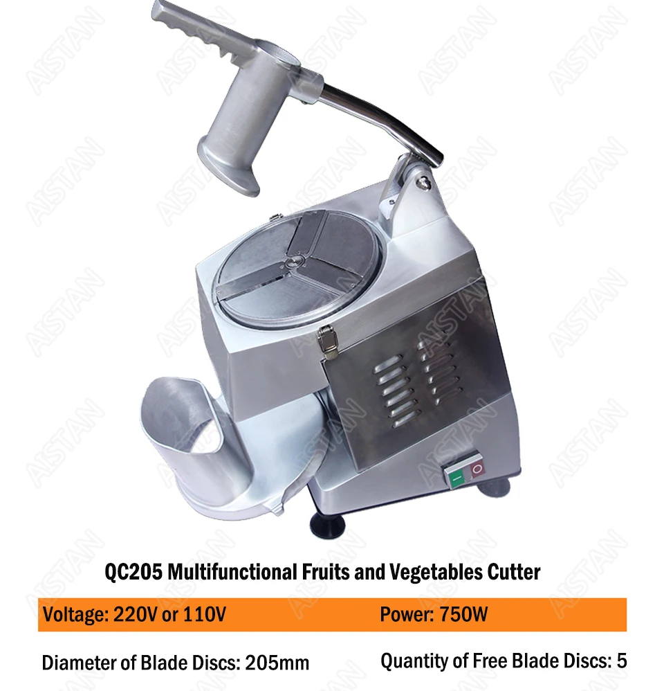 QC205 electric multi-purpose vegetable fruit cheese cutter dicing, cubing, slicing, stripped, grater slicer or shredded machine