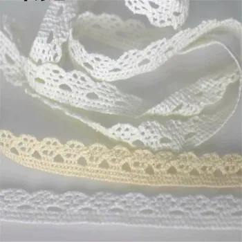 

10-12mm crocheted cotton lace ribbon handmade craft garments accessories CX74