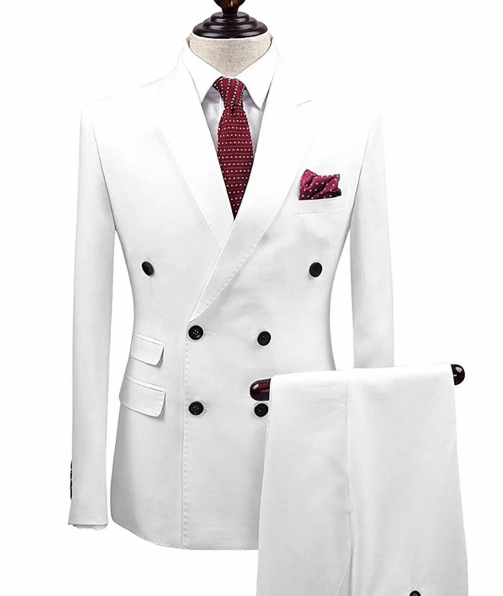 Мужские костюмы Slim Fit из двух частей шампанского деловой пиджак жениха смокинг Блейзер зеленые костюмы для свадьбы выпускного вечера(Блейзер+ брюки