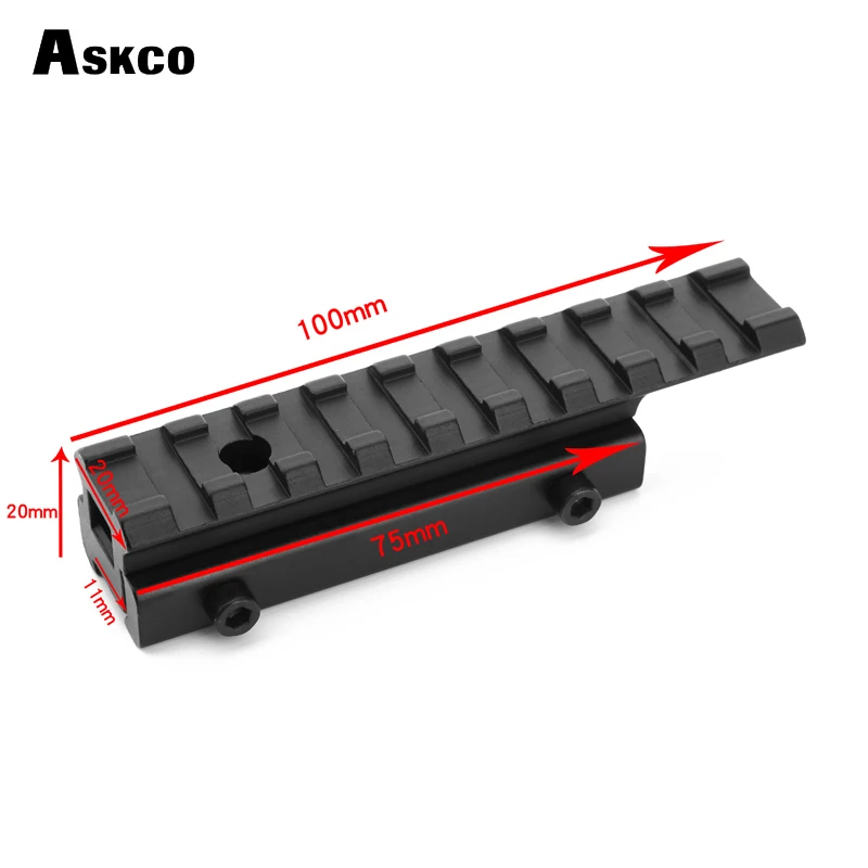 Askco Scope Adapter Rail Mount Crossbow Airgun 3/8" Dovetail to 7/8