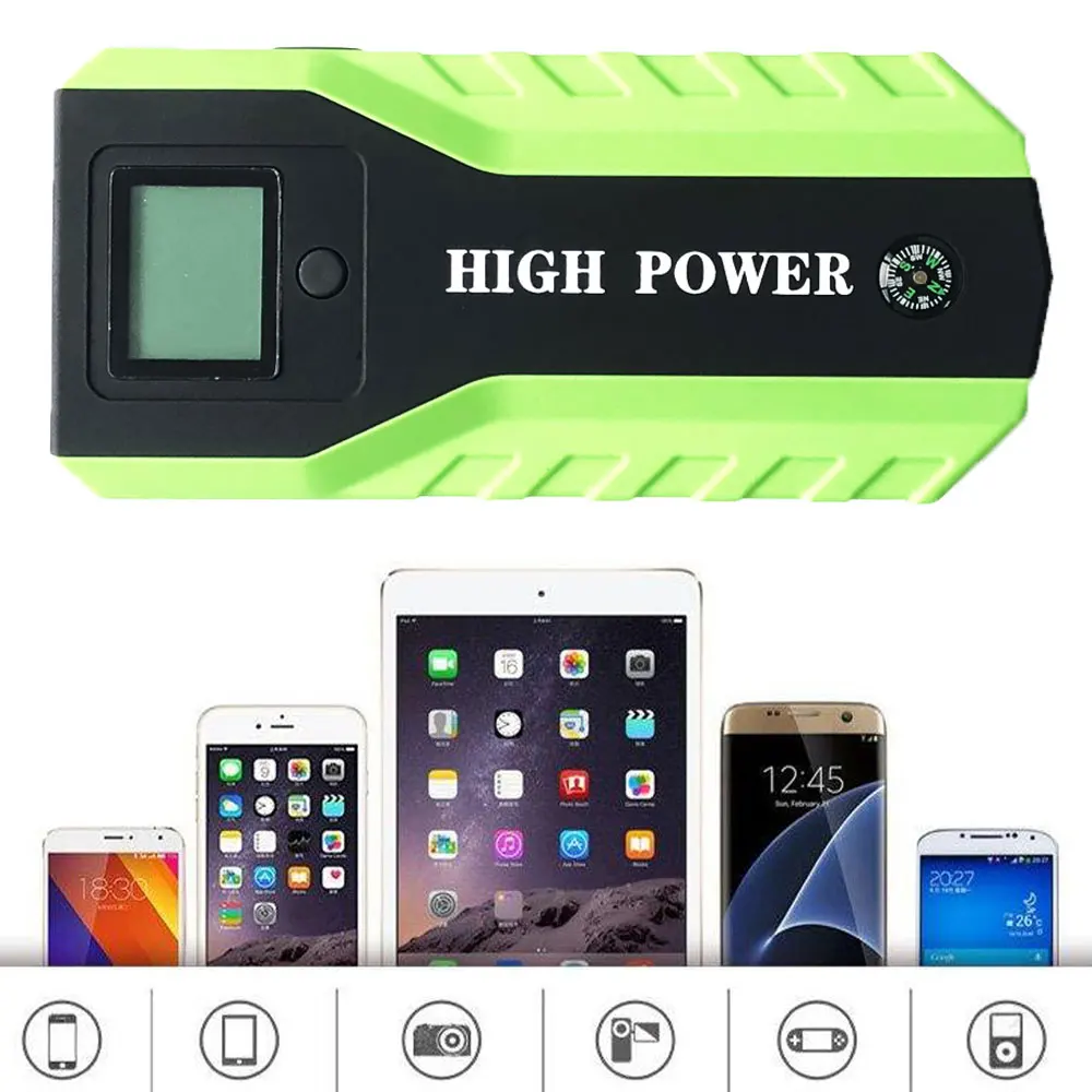 2019 Multifunction Jump Starter 89800mAh 12V 2USB 600A Portable Car Battery Booster Charger Booster Power Bank Starting Device