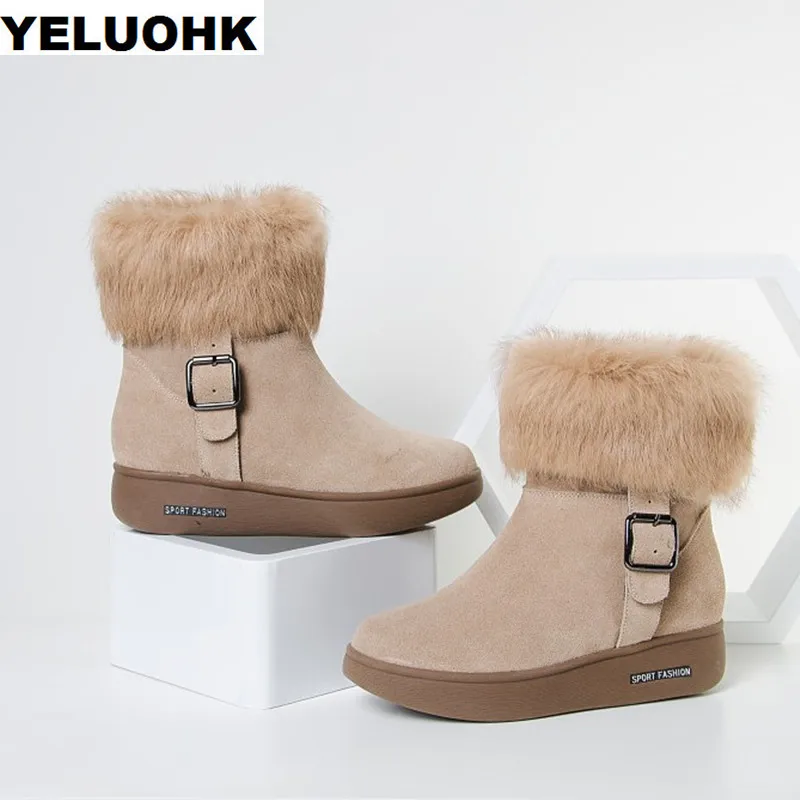 Brand Winter Boots Women Shoes With Fur Warm Snow Boots Platform Shoes Women Casual Genuine Leather Ankle Boots Women Plush Brand Winter Boots Women Shoes With Fur Warm Snow Boots Platform Shoes Women Casual Genuine Leather Ankle Boots Women Plush