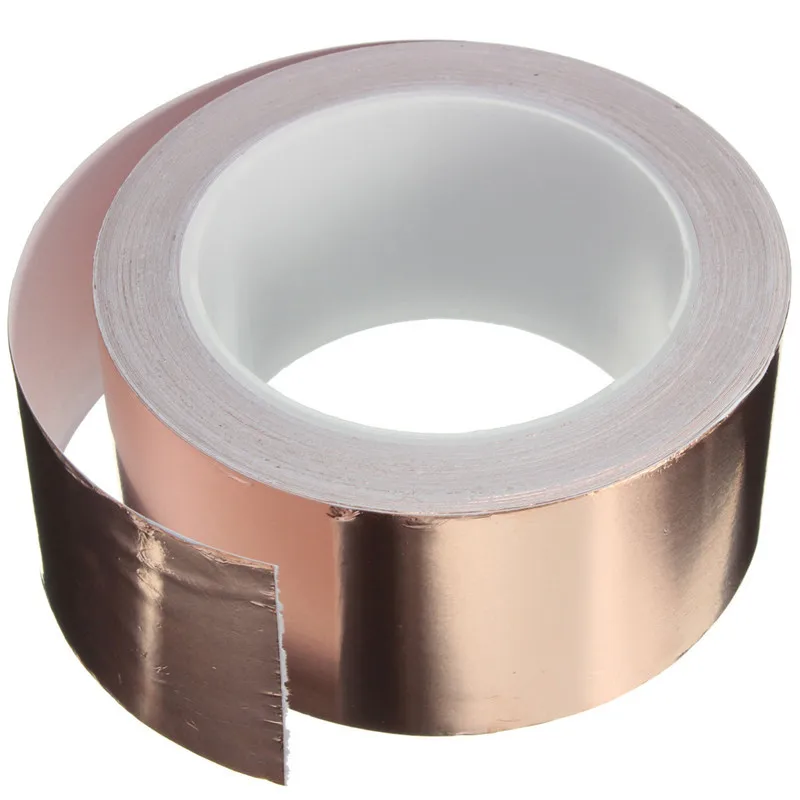 

MTGATHER 50 x 20 mm Adhesive Single Face Electric Conduction Copper Foil Tape Shielding Guitar Slug And Snail Barrier