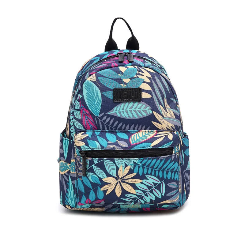 Мини Mochila печати рюкзак холст Для женщин рюкзак мешок школы для девочек-подростков рюкзаки Повседневное ежедневно прочные мешки - Цвет: Blue Smaller