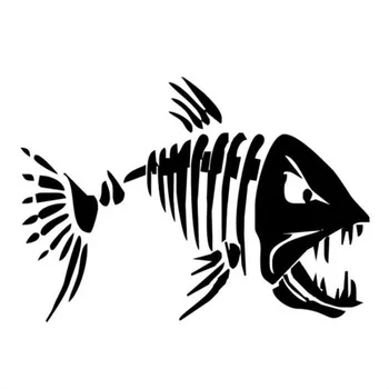 

YJZT 17.8*12.6CM Mad Fish Funny Decal Car Window Decoration Vinyl Stickers Motorcycle Accessories C4-0750