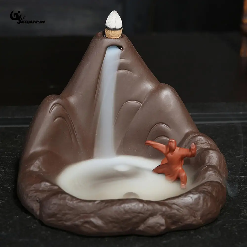 Buy Ceramic Backflow Incense Cones Holder Mountain