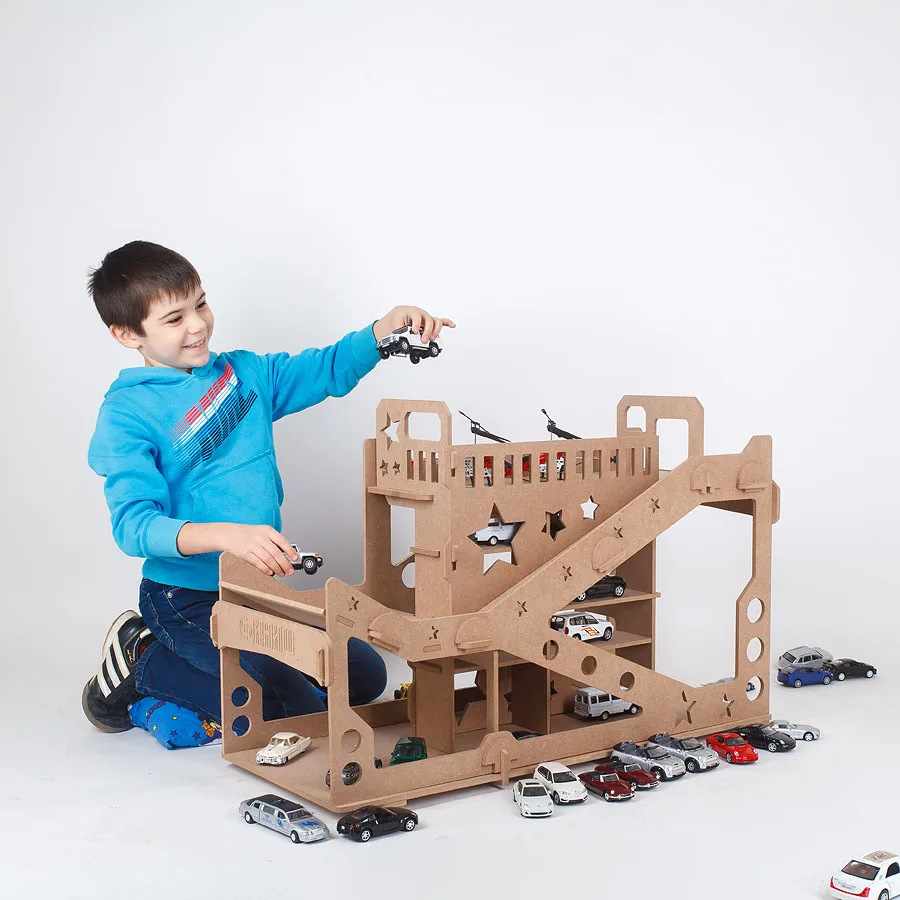 wooden car park garage