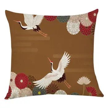 

100% NEW 2019 Fish Series 45x45cm Linen Pillow Pillowcase Home Decorative Linen bed chair Japan