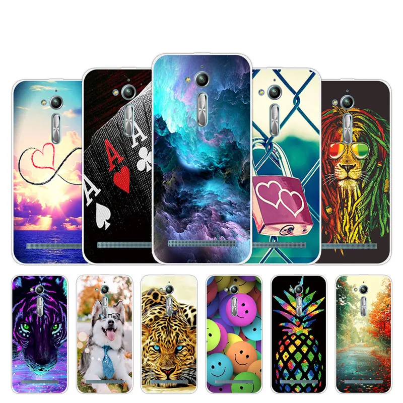 

For Asus Zenfone Go ZB500KL ZB500KG Coque Soft Silicone Fundas Smile Design For Asus Zenfone Go ZB500KG 5.0'' Phone Case