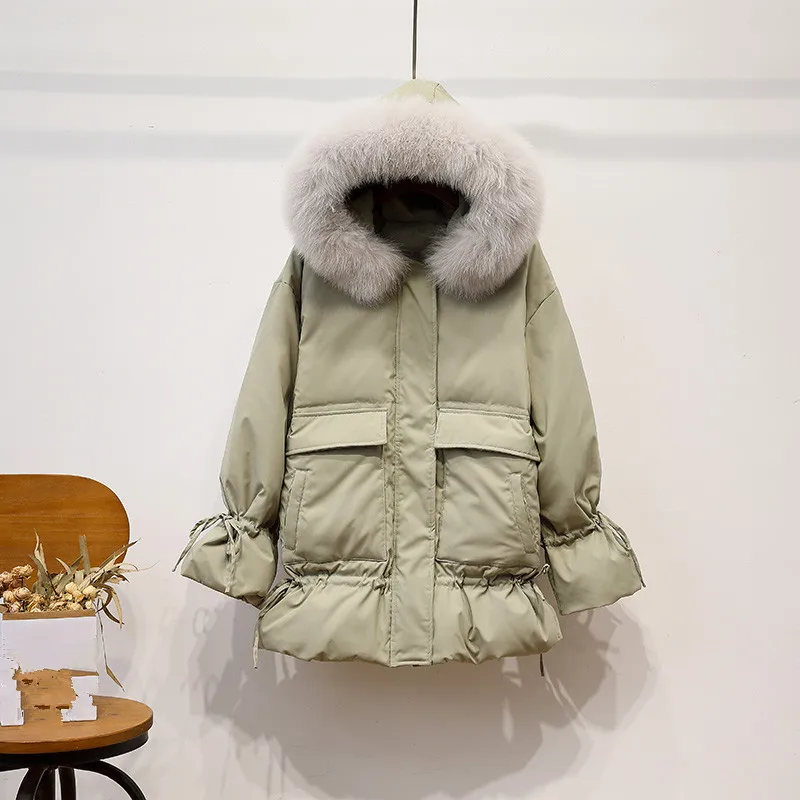 Short Down Jackets Women Hooded Thick Warm Winter 2018 Street Wear