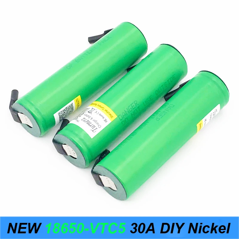 Новый оригинальный 30 амперный разряд 3 7 V US18650 VTC5 с полосой 2600mAh аккумуляторные