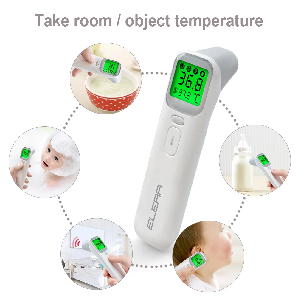 New Digital LCD Ear Forehead Thermometer Baby Kids Adult Fever Temperature Meter