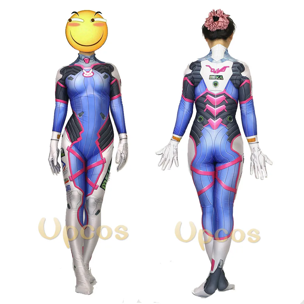 Overwatch Suicide Squad Harley Quinn D.Va Tights Jumpsuit Women Cosplay Costume