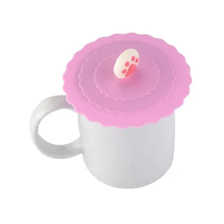 Модный креативный силиконовый чехол для чашки, термостойкий безопасный силиконовый чехол, пищевая герметичная многоразовая чашка - Цвет: PinkWhite