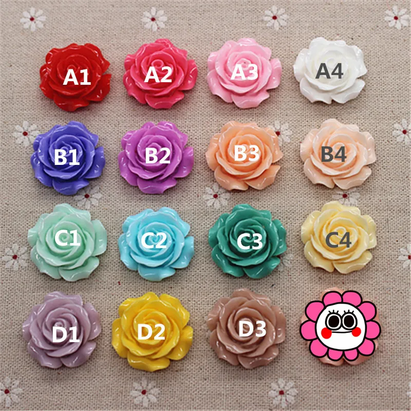 Resin Camellia Flower Flatback Cabochon 10pcs 28mm DIY Scrapbooking Decorative Craft Making 15 Colors to Choose resin crafts accessories,resin crafts,ornament crafts,resin ornaments